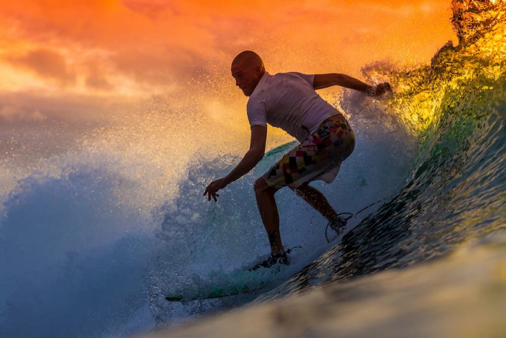surfer à Bali